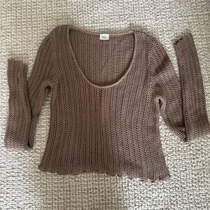 Abercrombie Knit Sweater Brown Size Small
